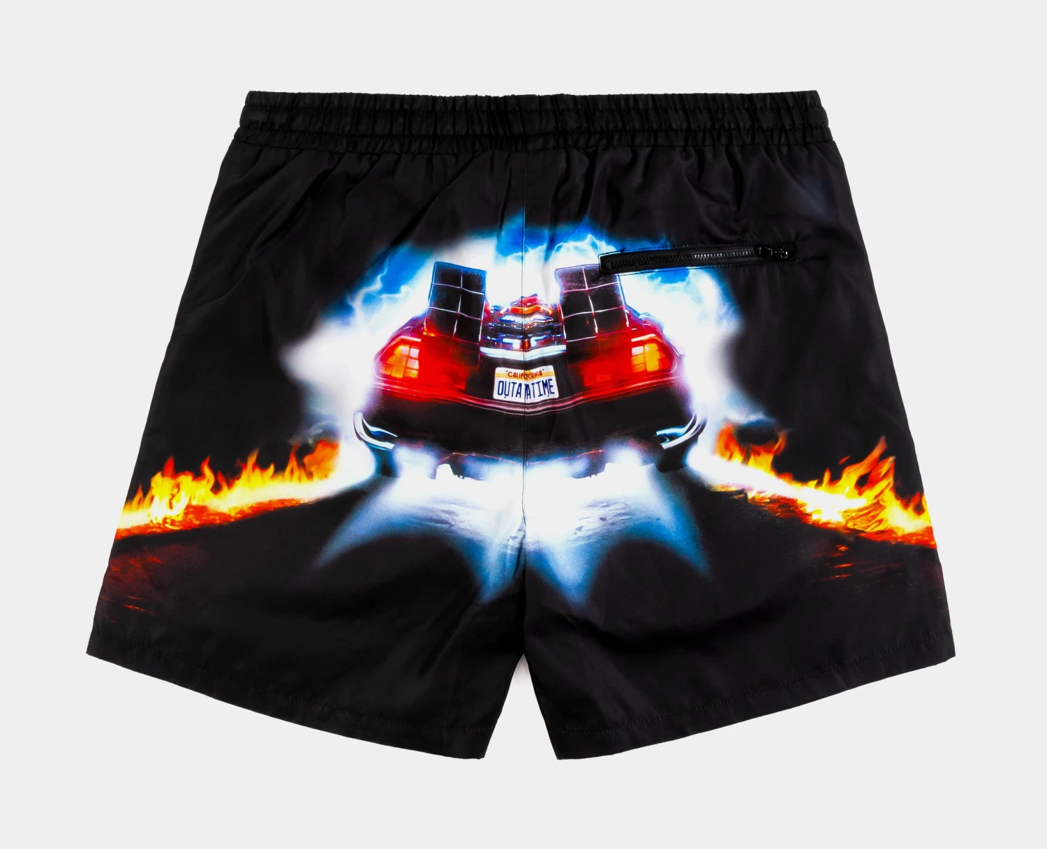 SP X Back To The Future Time Machine Hybrid Mens Shorts (Black) 4 SP X Back To The Future Time Machine Hybrid Mens Shorts (Black) - Image 2
