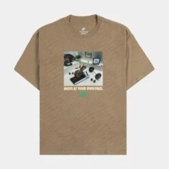 Nike NSW Max90 Mens Short Sleeve Shirt (Beige)