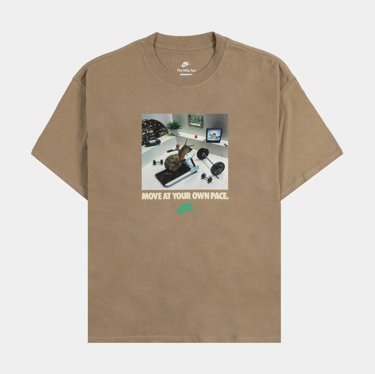 Nike NSW Max90 Mens Short Sleeve Shirt (Beige) 3 Nike NSW Max90 Mens Short Sleeve Shirt (Beige)