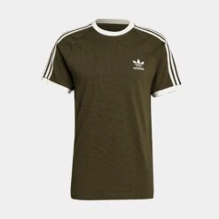 ADIDAS Adicolor 3 Stripe Mens Short Sleeve Shirt (Green)