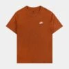 Nike NSW Club Mens Short Sleeve Shirt (Orange) -Nike || ADIDAS || Jordan Clothing Shop 110ce03da3ea500a0f75a81475f82394