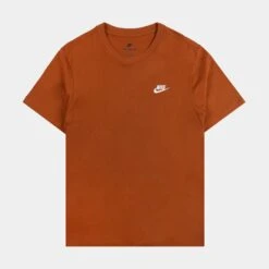 Nike NSW Club Mens Short Sleeve Shirt (Orange)
