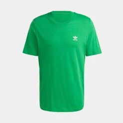ADIDAS Trefoil Essentials Mens Short Sleeve Shirt (Green)