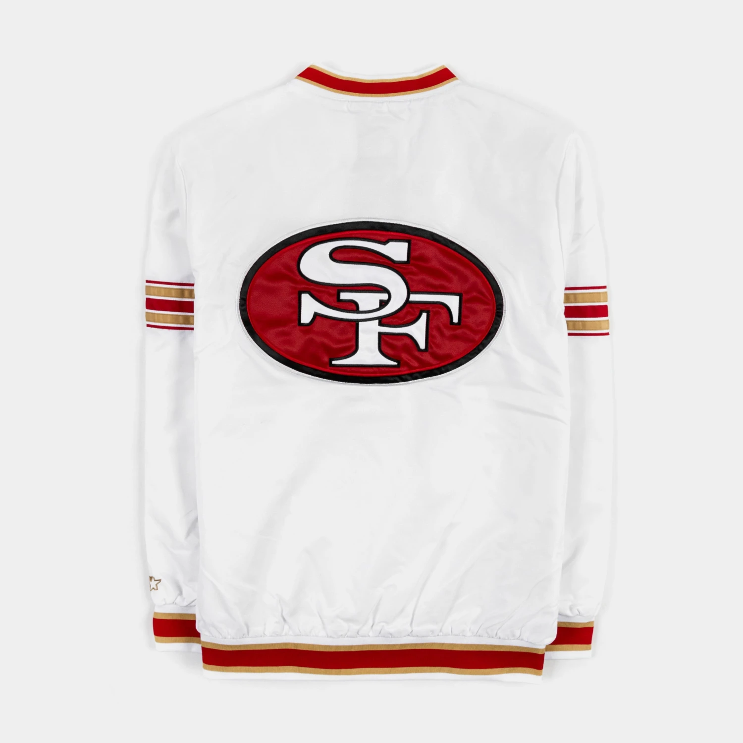 Shoe Palace Exclusive San Francisco 49ers Varsity Mens Jacket (White) 4 Shoe Palace Exclusive San Francisco 49ers Varsity Mens Jacket (White) - Image 2