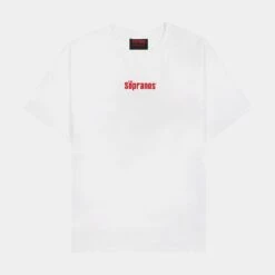 SP X The Sopranos Poster Mens Short Sleeve Shirt (White)