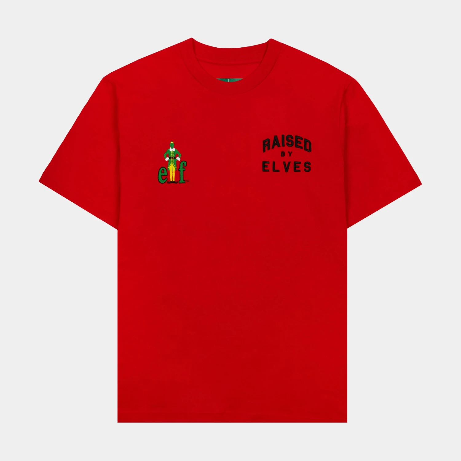 SP X Elf Raised By Elves Tee Mens Short Sleeve Shirt (Red) 3 SP X Elf Raised By Elves Tee Mens Short Sleeve Shirt (Red)