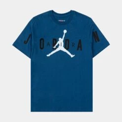 Jordan Air Stretch Mens Short Sleeve Shirt (Blue)