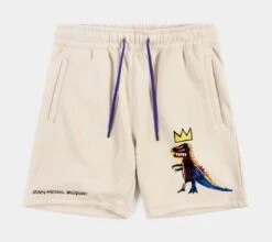 SP X Basquiat Dispenser Fleece Mens Shorts (Beige)