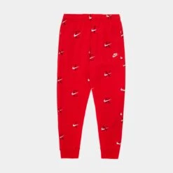 Nike Club AOP Fleece Pants Mens Pants (Red)