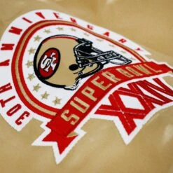 San Francisco 49ers Letterman Jacket Mens Jacket (Gold/Red) -Nike || ADIDAS || Jordan Clothing Shop 53a31f7184a8bc7097af5941a807c3aa