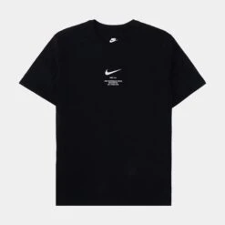 Nike NSW Swoosh Mens Short Sleeve Shirt (Black)