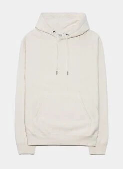 Fleece Hoodie Mens Hoodie (White/Beige)
