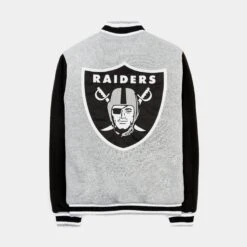 Las Vegas Raiders Reversible Letterman Mens Jacket (Black/Grey) -Nike || ADIDAS || Jordan Clothing Shop 8c772cae17c6fc3f7ed3bf4b2a627c6f