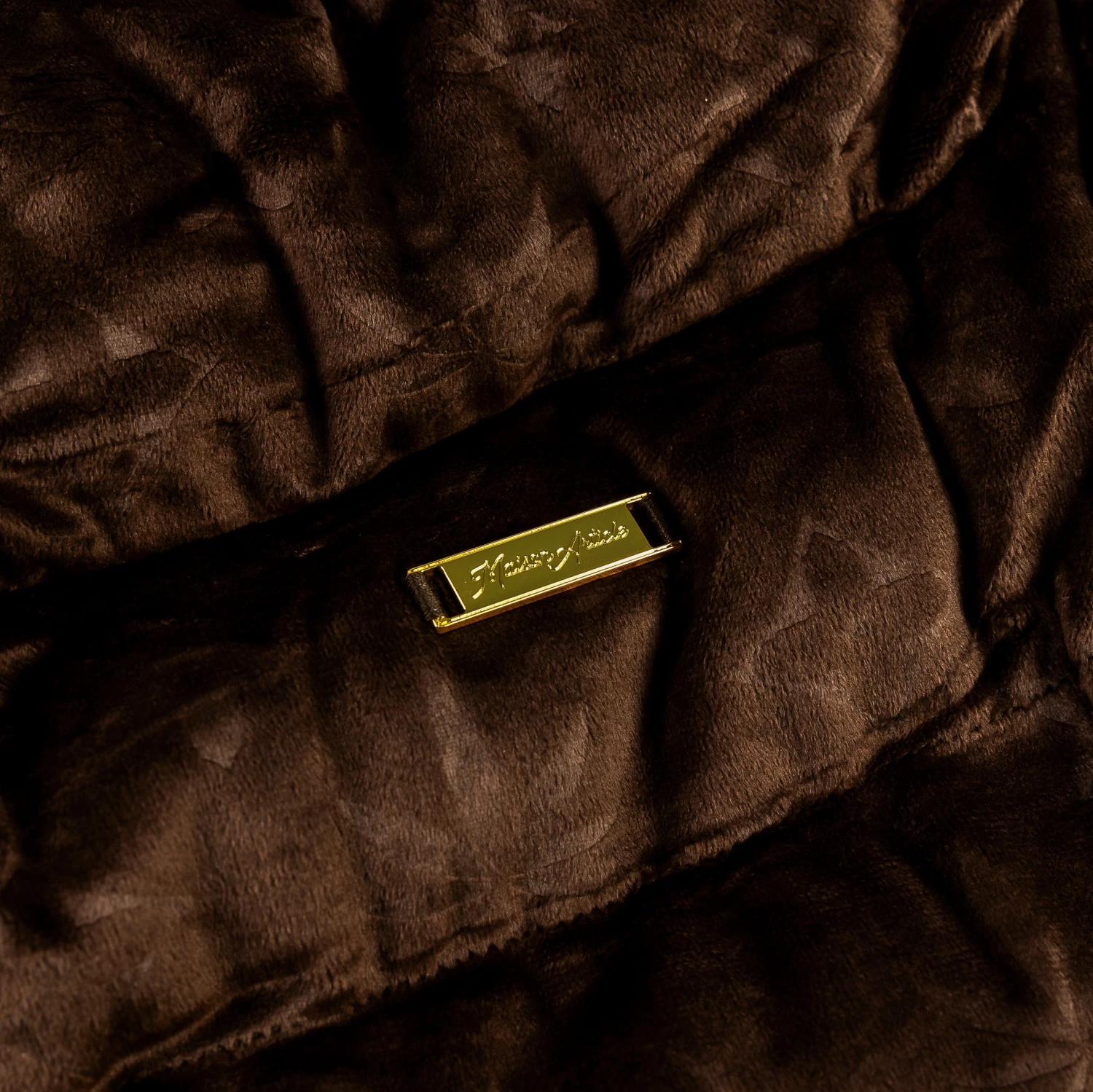 Brown Velour Puffer Mens Jacket (Brown) 5 Brown Velour Puffer Mens Jacket (Brown) - Image 3