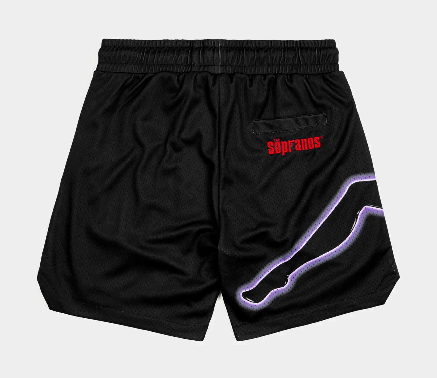 SP X The Sopranos Bada Bing Mesh Mens Shorts (Black) 4 SP X The Sopranos Bada Bing Mesh Mens Shorts (Black) - Image 2
