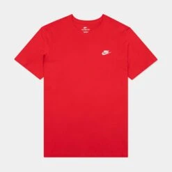 Nike NSW Club Mens Short Sleeve Shirt (Red)
