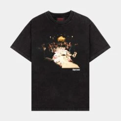 SP X The Sopranos Dinner Table Mens Short Sleeve Shirt (Black)