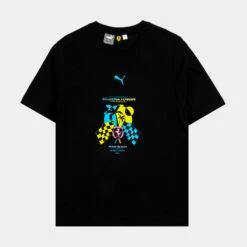 Puma Scuderia Ferrari Miami Race Mens Short Sleeve Shirt (Black)