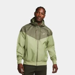 Nike NSW Full Zip Windrunner Mens Jacket (Green)
