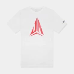 Nike JA Morant Mens Short Sleeve Shirt (White)