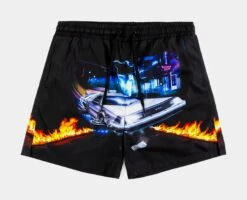 SP X Back To The Future Time Machine Hybrid Mens Shorts (Black)