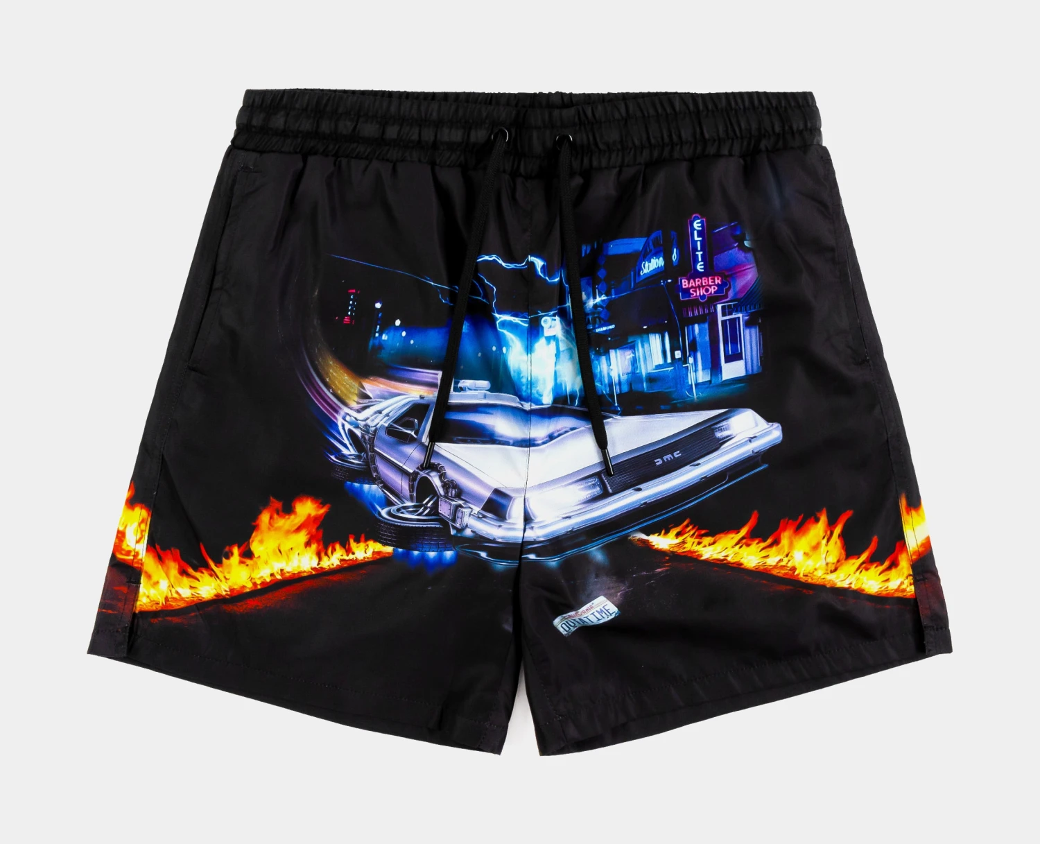 SP X Back To The Future Time Machine Hybrid Mens Shorts (Black) 3 SP X Back To The Future Time Machine Hybrid Mens Shorts (Black)