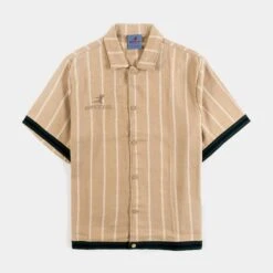 SP X Bruce Lee Premium Mens Short Sleeve Shirt (Beige)