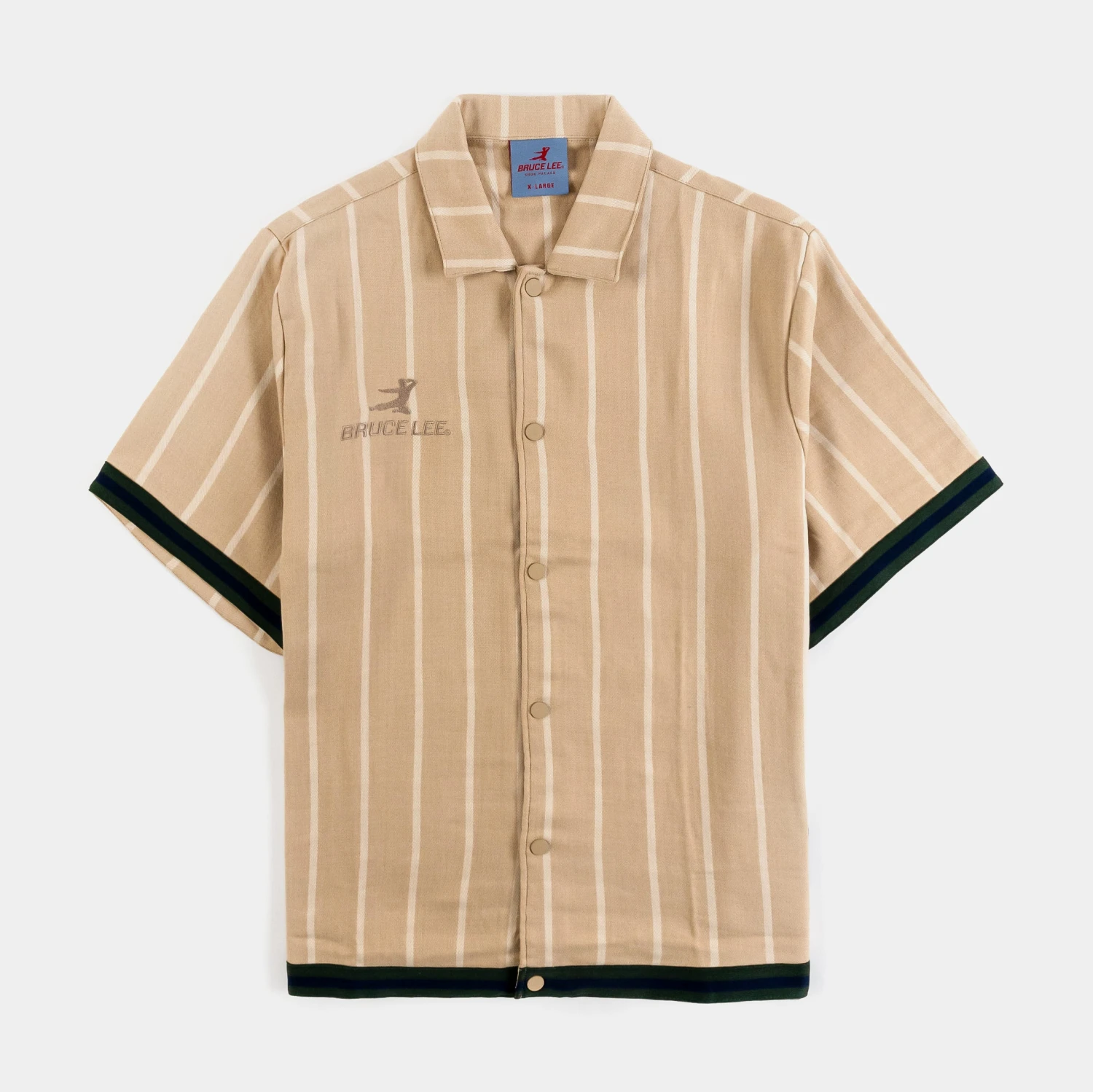 SP X Bruce Lee Premium Mens Short Sleeve Shirt (Beige) 3 SP X Bruce Lee Premium Mens Short Sleeve Shirt (Beige)