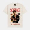 SP X Scarface Stars Mens Short Sleeve Shirt (Beige)
