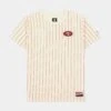 NEW ERA San Francisco 49ers Throwback Mens Short Sleeve Shirt (Beige/Red)