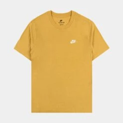 Nike NSW Club Mens Short Sleeve Shirt (Yellow)