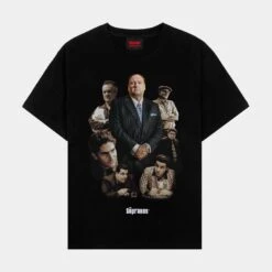 SP X The Sopranos Collage Mens Short Sleeve Shirt (Black)