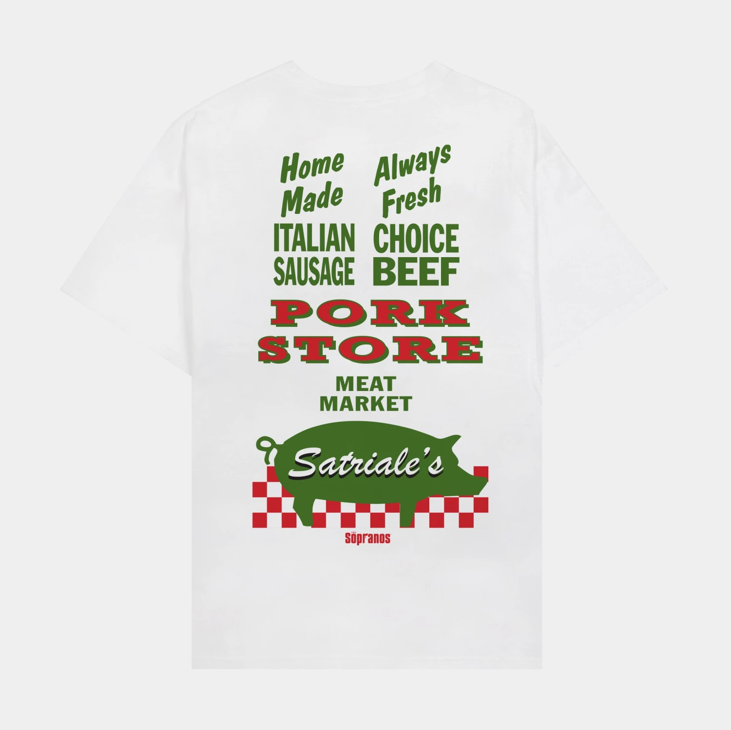 SP X The Sopranos Pork Store Mens Short Sleeve Shirt (White) 4 SP X The Sopranos Pork Store Mens Short Sleeve Shirt (White) - Image 2