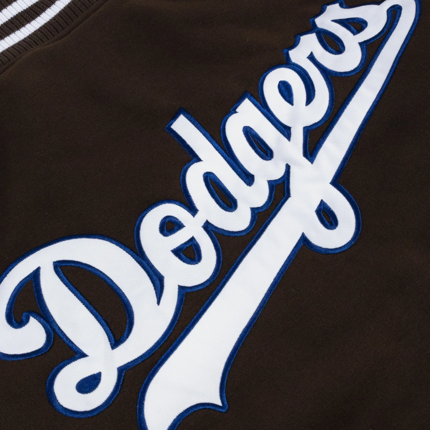 Los Angeles Dodgers Reversible Letterman Mens Jacket (Brown/White) 8 Los Angeles Dodgers Reversible Letterman Mens Jacket (Brown/White) - Image 6