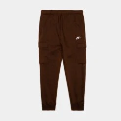 Nike NSW Club Fleece Cargo Jogger Mens Pants (Brown)