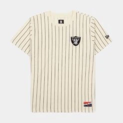 NEW ERA Las Vegas Raiders Throwback Mens Short Sleeve Shirt (Beige/Black)