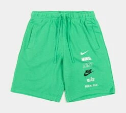 Nike Club + MLogo Fleece Mens Shorts (Green)