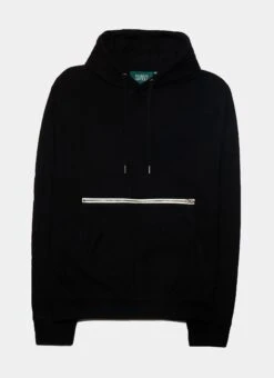 Terry Zip Mens Hoodie (Black Abyss)