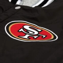 San Francisco 49ers Reversible Letterman Mens Jacket (Black/Grey) -Nike || ADIDAS || Jordan Clothing Shop f024e7bf801541a36a4ec3a09d061b0c