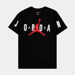 Jordan Air Stretch Mens Short Sleeve Shirt (Black)
