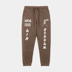 Jordan Artist Series By Umar Rashid Flight Fleece Jogger Mens Pants (Brown)